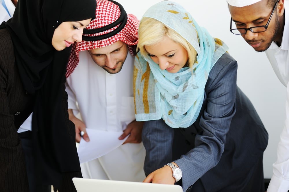 Arabic business people working in office Arabic business people working in office
